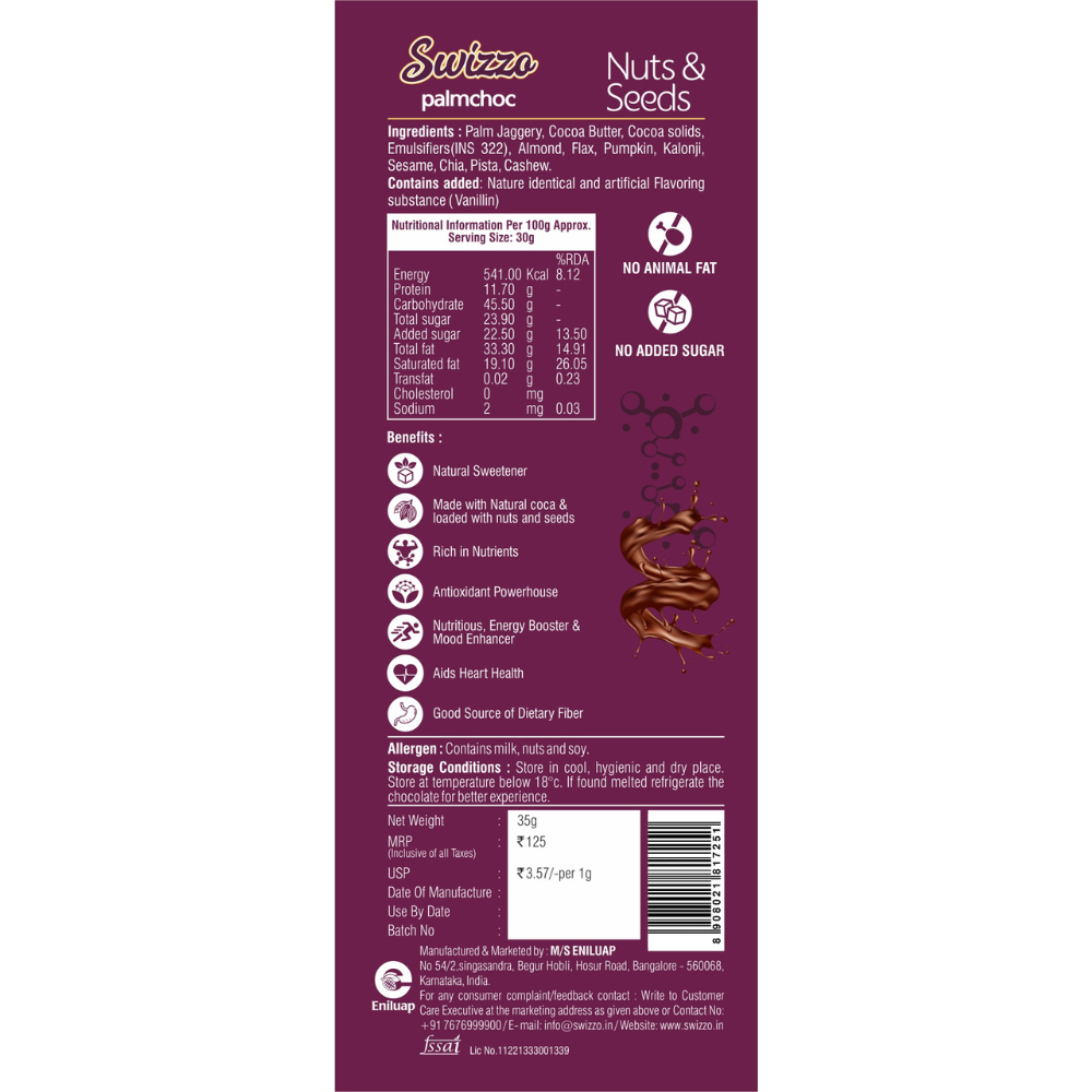 Swizzo Palm Choc-Nuts & Seeds - Image 2