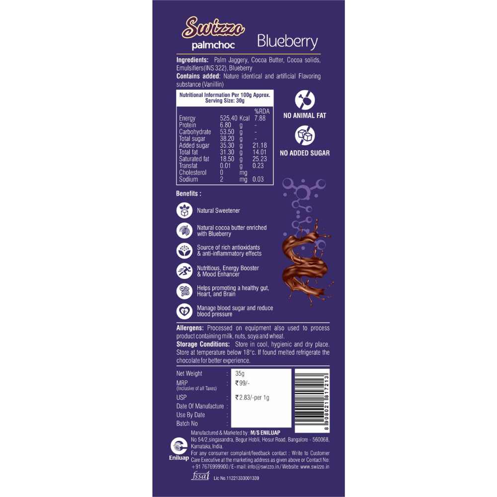 Swizzo Palm Choc-Blueberry - Image 2